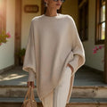 Oversized Batwing Pullover Sweater, Women's Long Knit Tunic Top